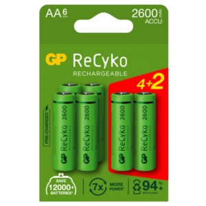 Energie 2 Batterie rechargeable GP ReCyko AA 2600 mAh - Pack de 6 p